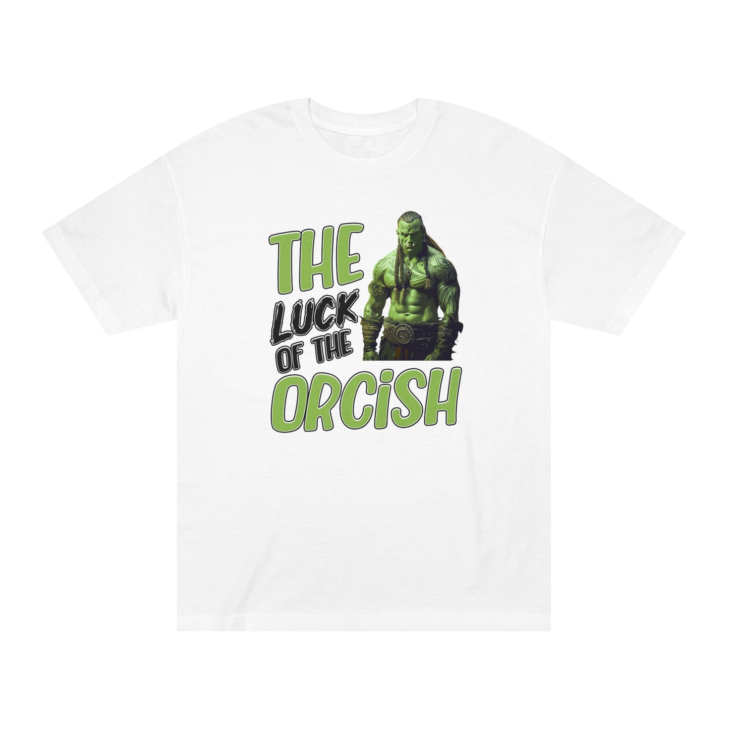 Funny Unisex Classic Tee - 'The Luck of the Orcish' Graphic T-Shirt for Gamers