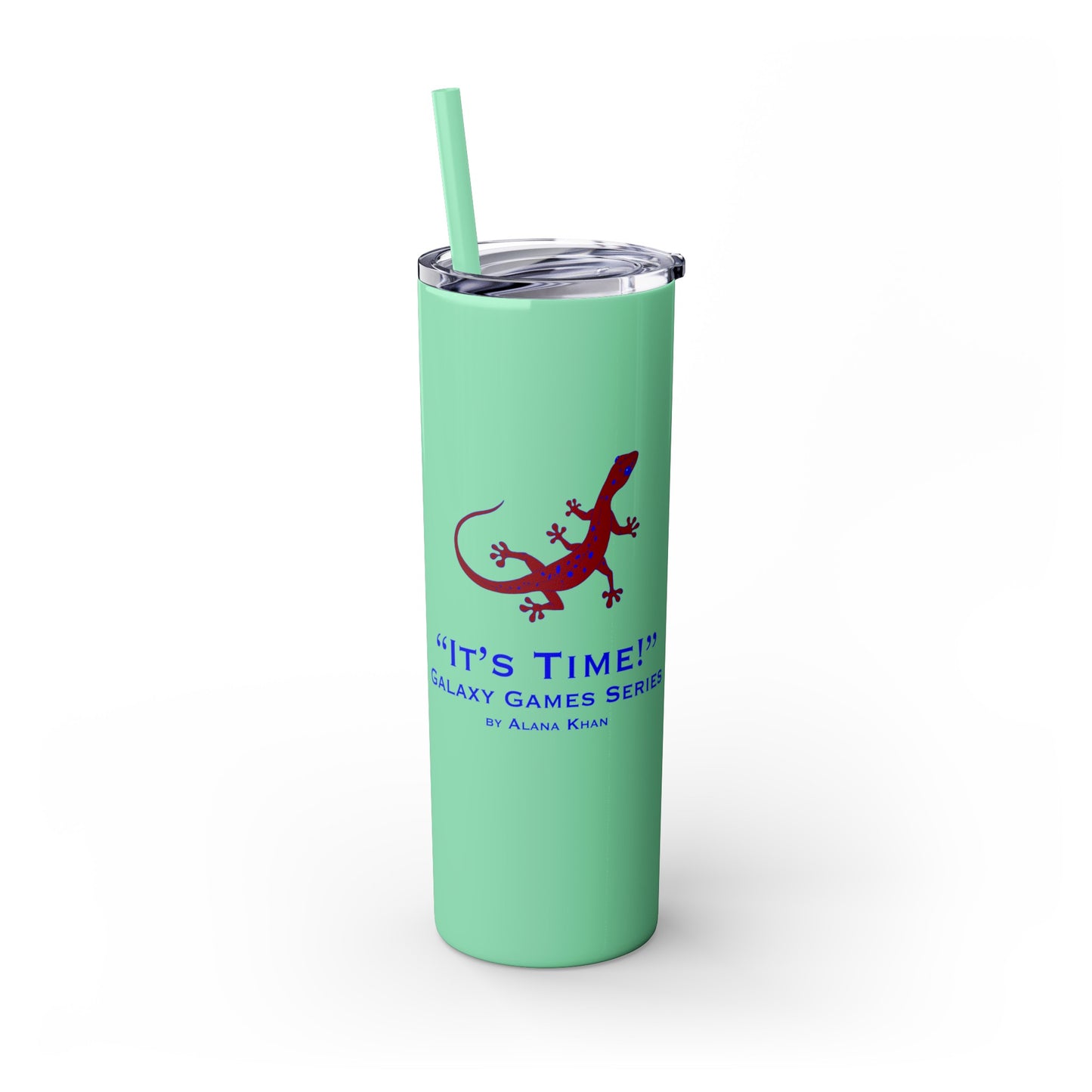 It's Time Galaxy Games Series Skinny Tumbler with Straw, 20oz