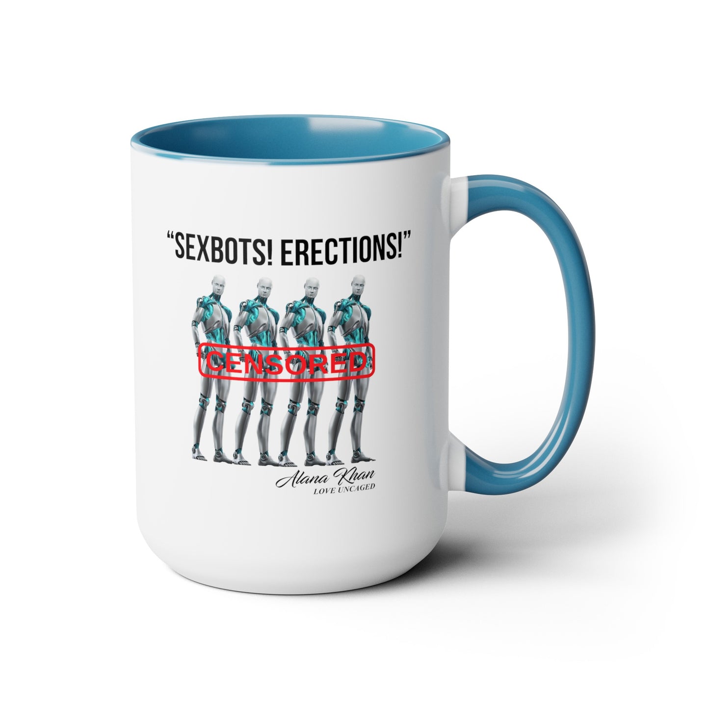 Sexbots Erection Two-Tone Coffee Mugs, 15oz