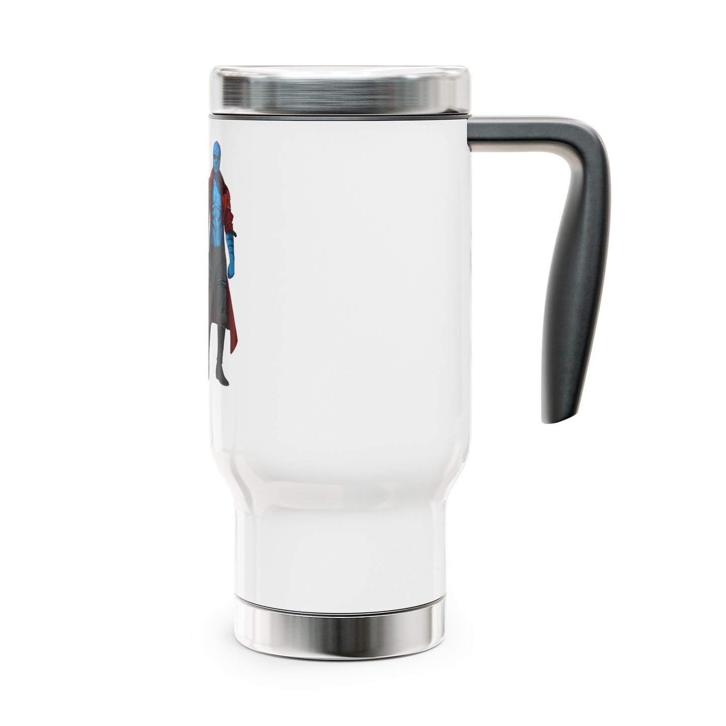Cosmic Kissed Twins No Words Stainless Steel Travel Mug with Handle, 14oz