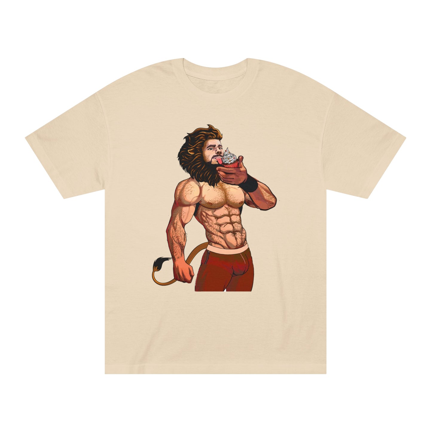 Lion Man Eating Cupcake Unisex Classic Tee