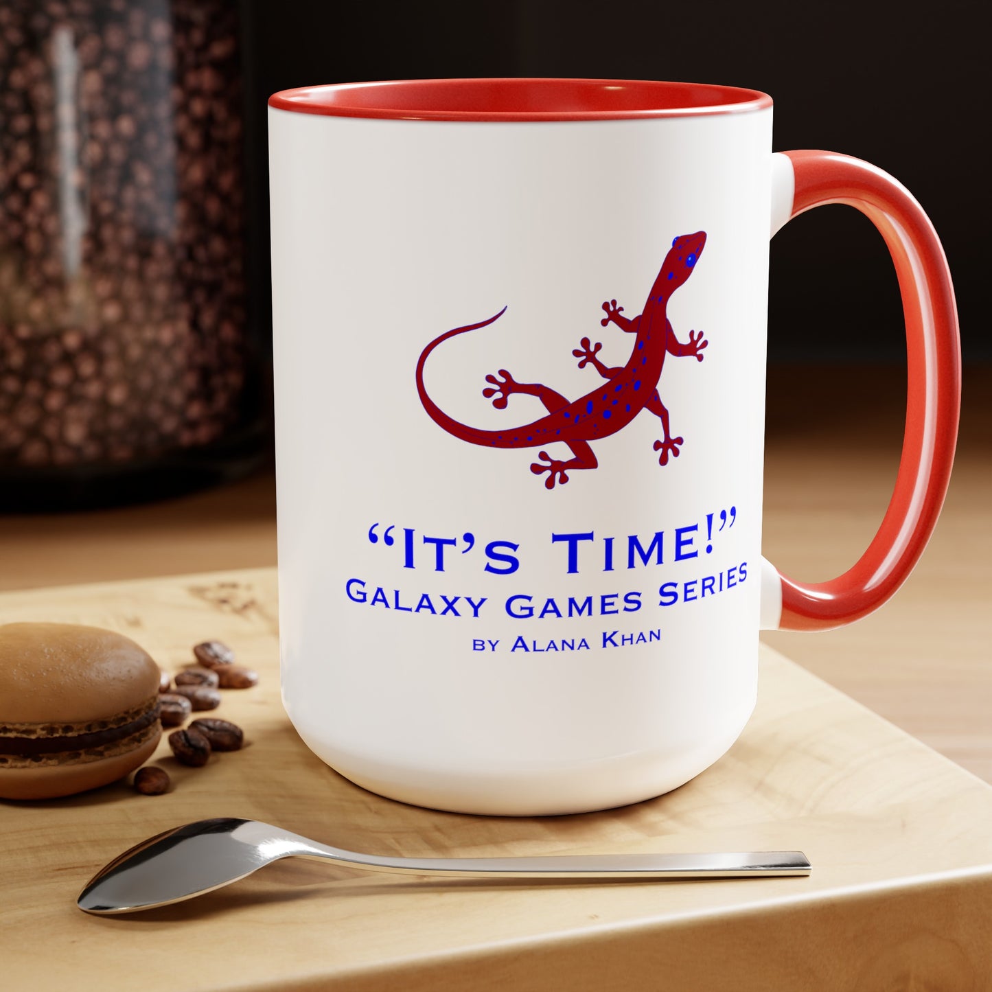 It's Time Galaxy Games Series Two-Tone Coffee Mugs, 15oz