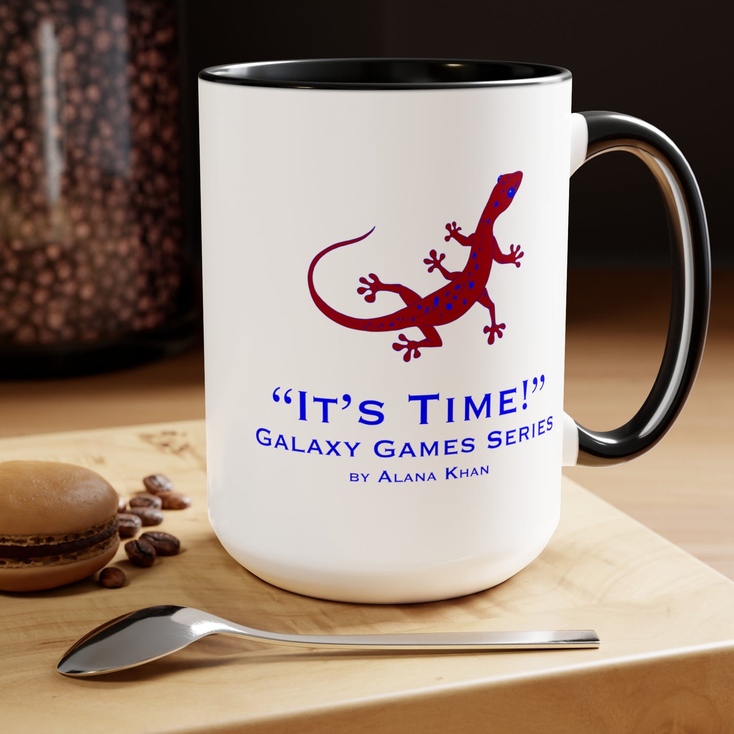 It's Time Galaxy Games Series Two-Tone Coffee Mugs, 15oz