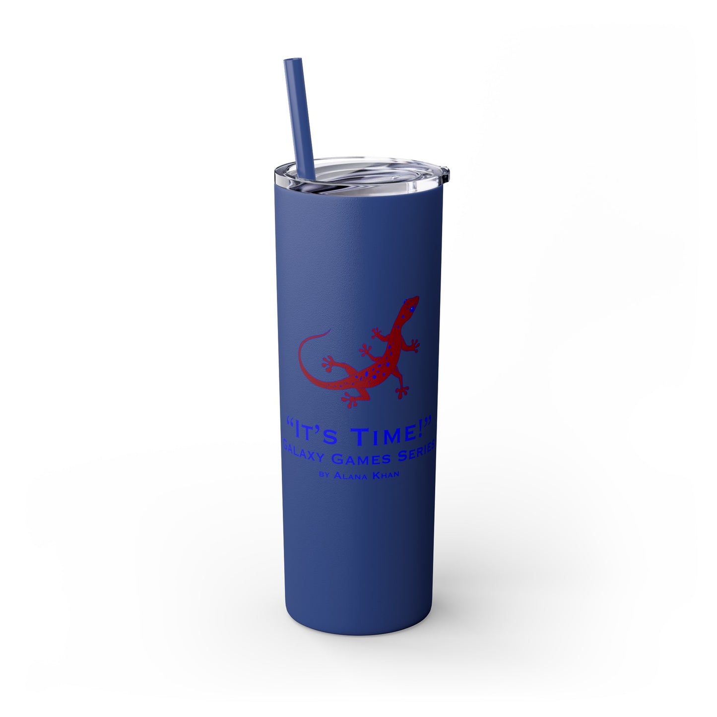 It's Time Galaxy Games Series Skinny Tumbler with Straw, 20oz