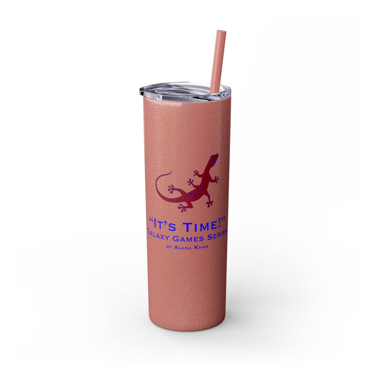 It's Time Galaxy Games Series Skinny Tumbler with Straw, 20oz