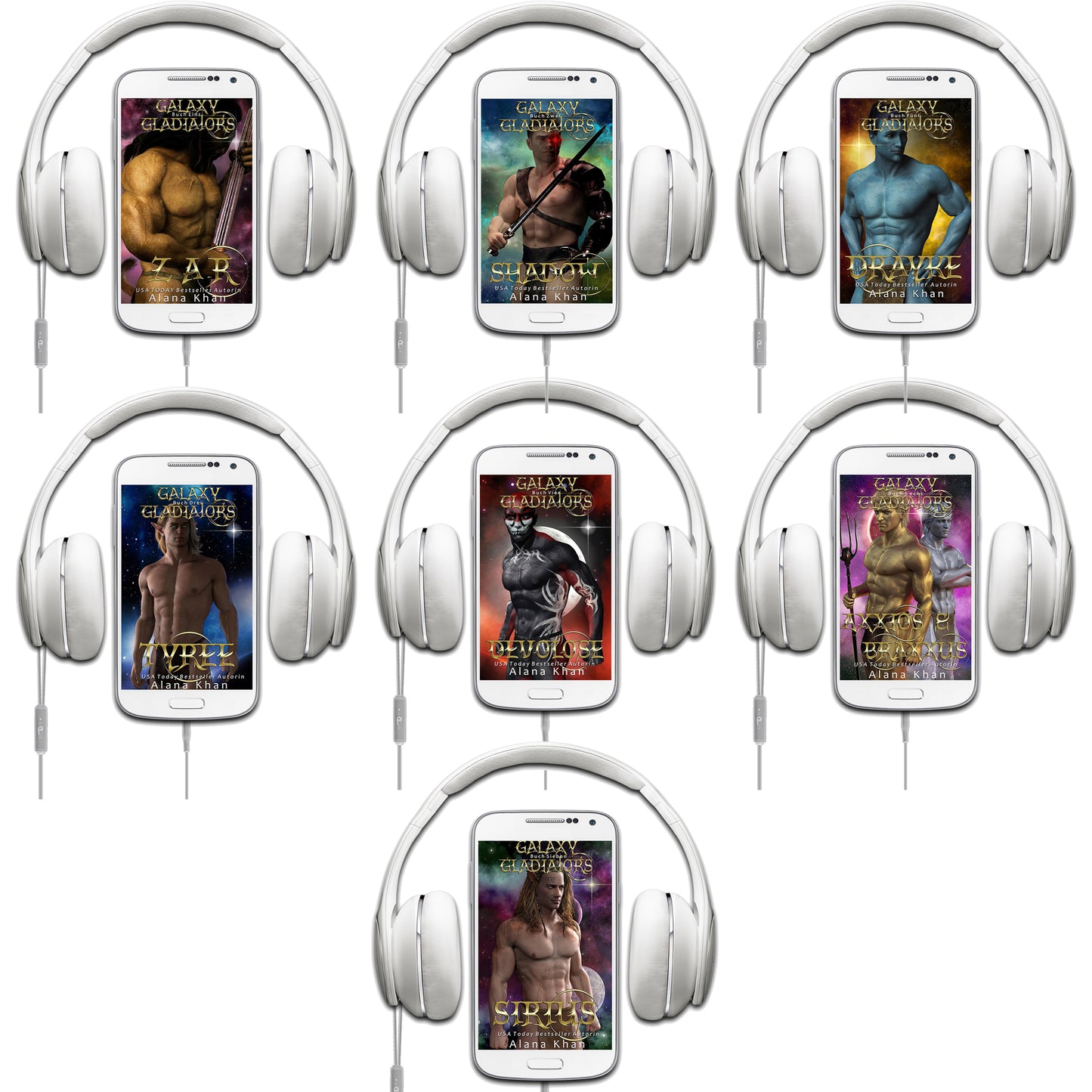 Galaxy Gladiators Alien-Entführungsroman 1-6 Audiobook Bundles
