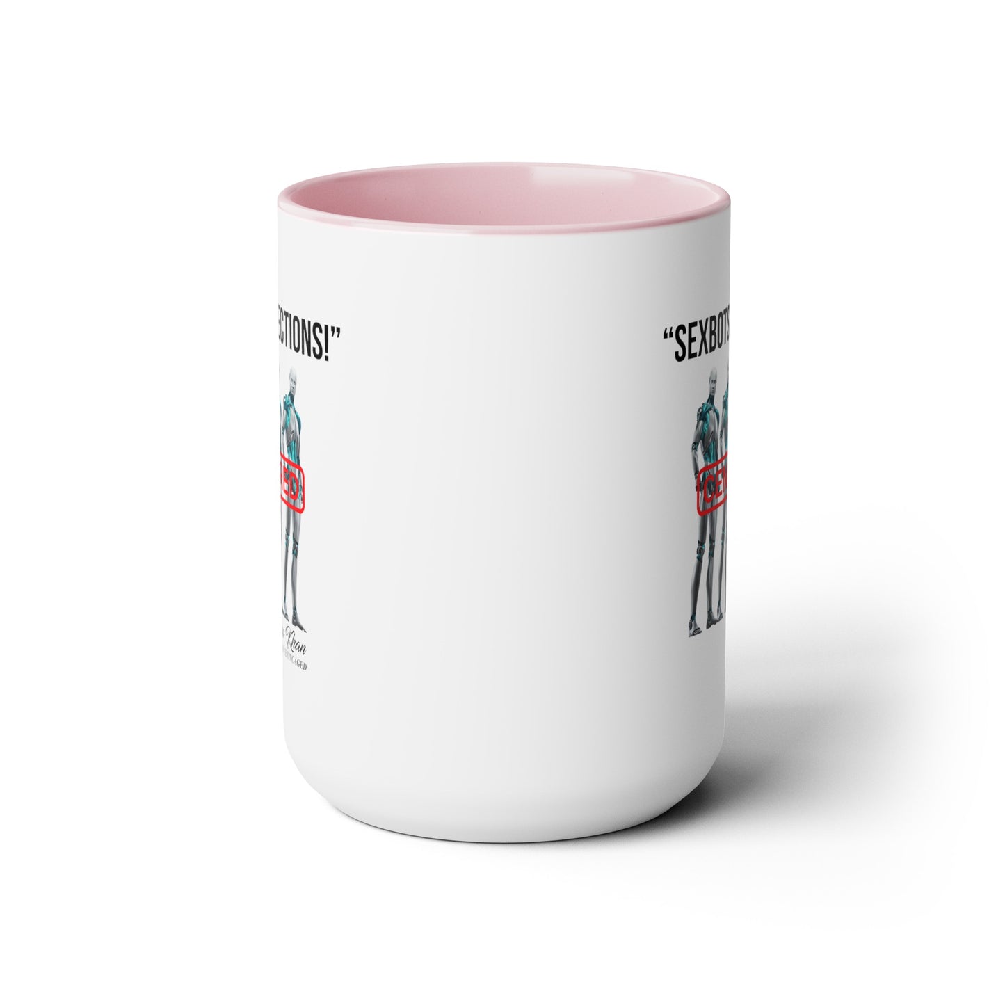 Sexbots Erection Two-Tone Coffee Mugs, 15oz