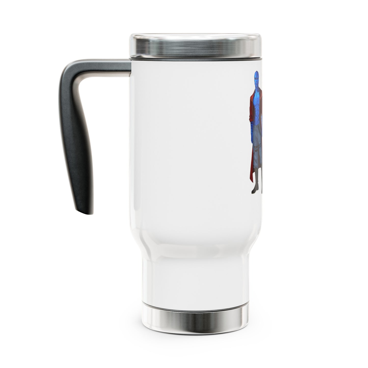 Cosmic Kissed Twins No Words Stainless Steel Travel Mug with Handle, 14oz