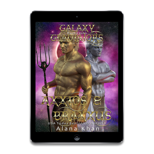 Axxios and Braxxus: Eine Sci-Fi Menage Romance mit einer Plus Size Heldin (Galaxy Gladiators Alien-Entführungsroman 6) (German Edition)