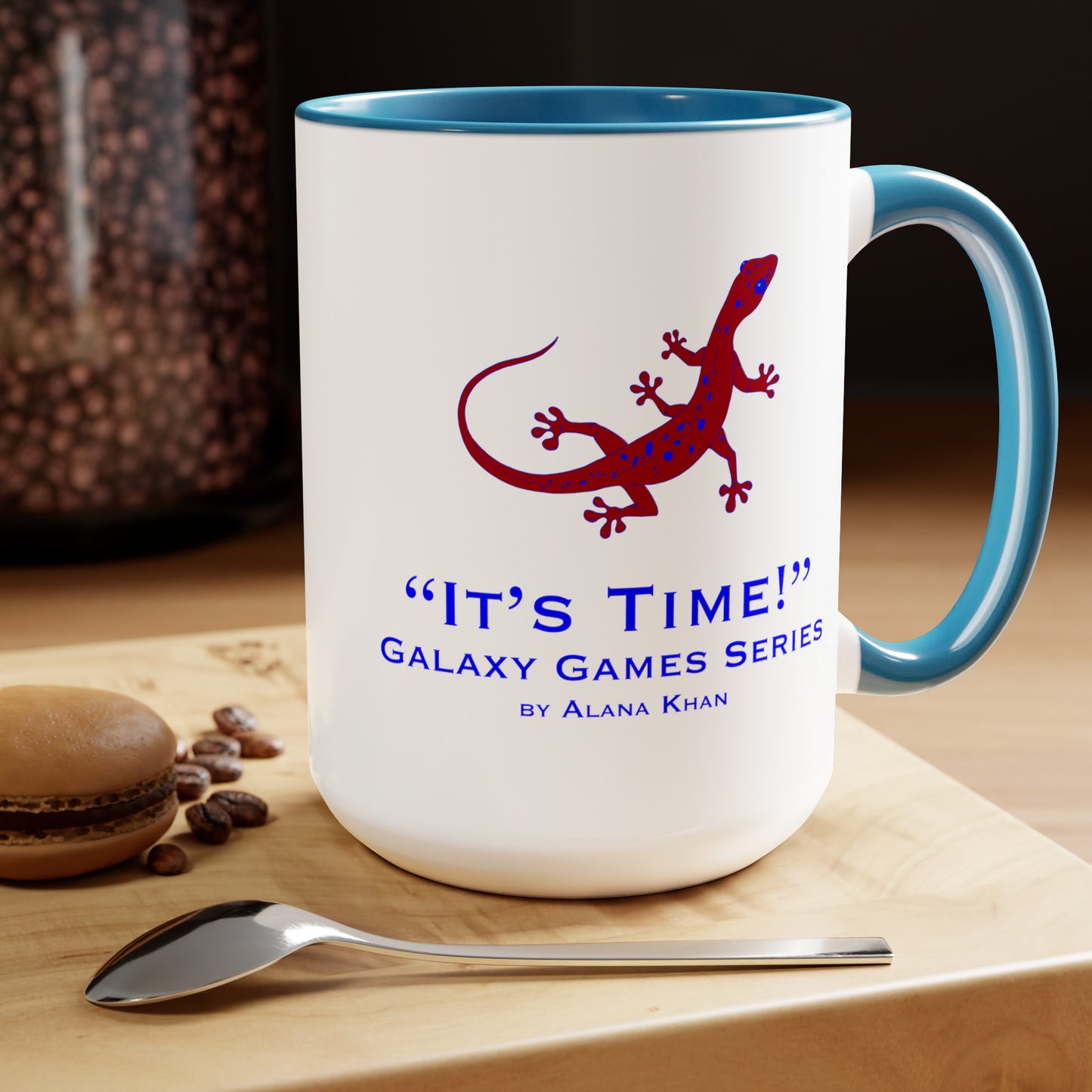 It's Time Galaxy Games Series Two-Tone Coffee Mugs, 15oz