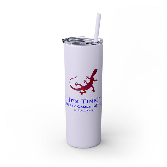 It's Time Galaxy Games Series Skinny Tumbler with Straw, 20oz