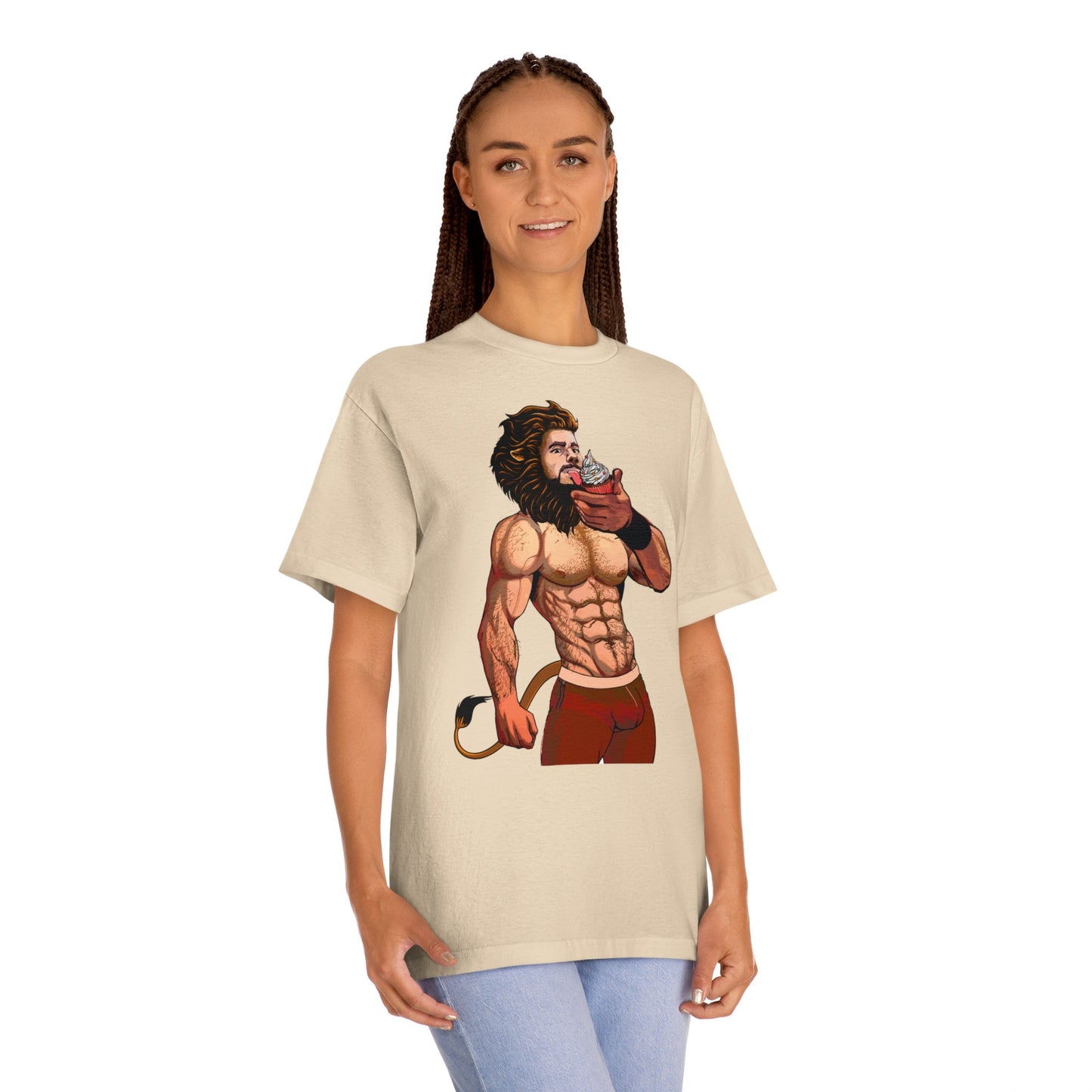 Lion Man Eating Cupcake Unisex Classic Tee