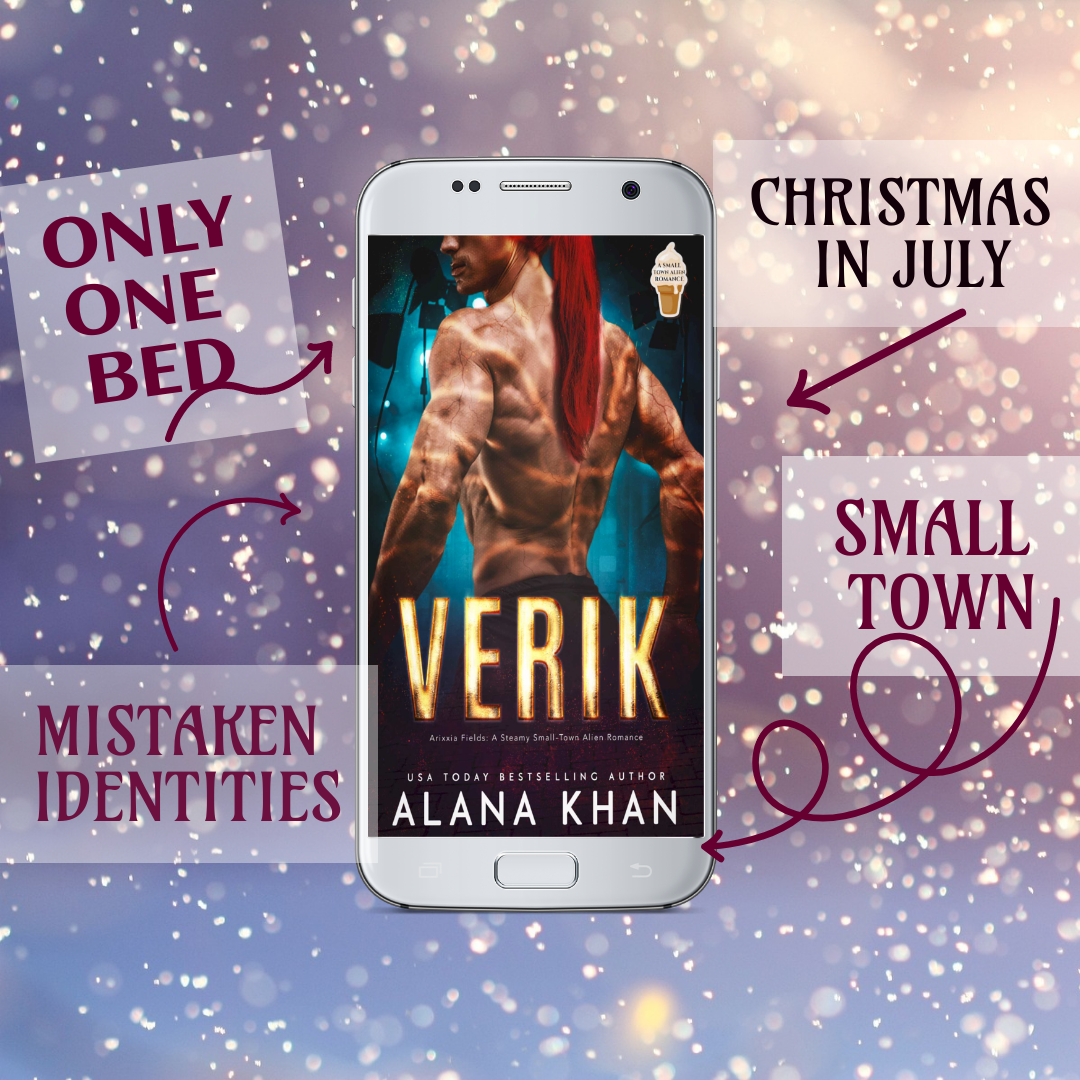 Verik: A Holiday-in-July Romance (Arixxia Fields: A Steamy Small-Town Alien Romance)